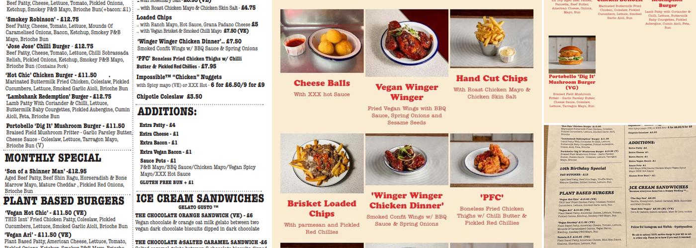 Patty&Bun Brighton Menu
