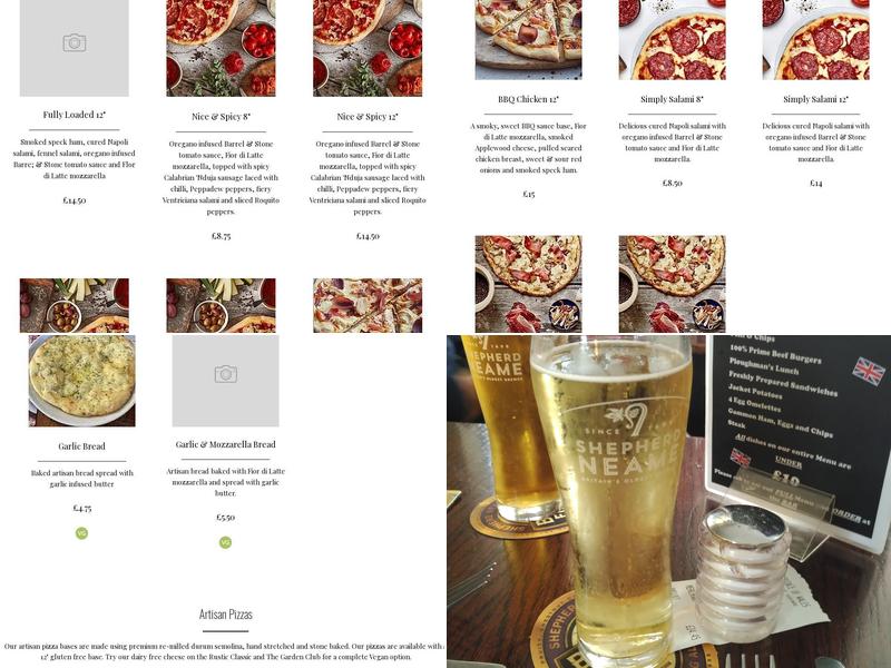 The Prince of Wales Menu