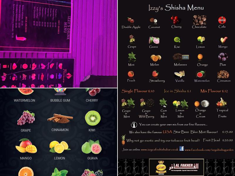 Izzy Shisha Garden Menu