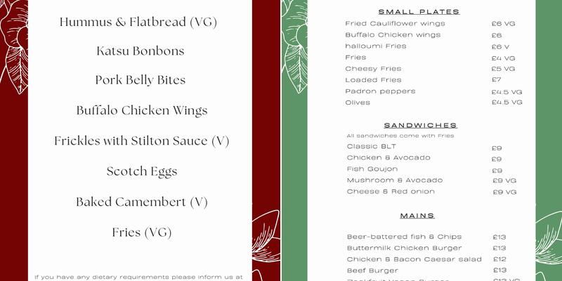 Inn On The Square Menu