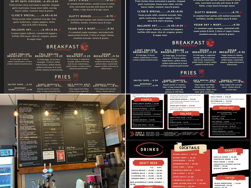 CLYDEE’S Brunch & Burger bar Menu