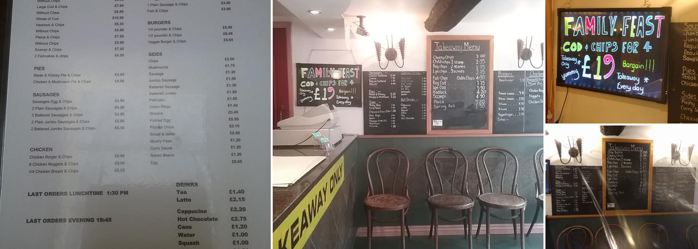 Harbour Fish & Chips Menu