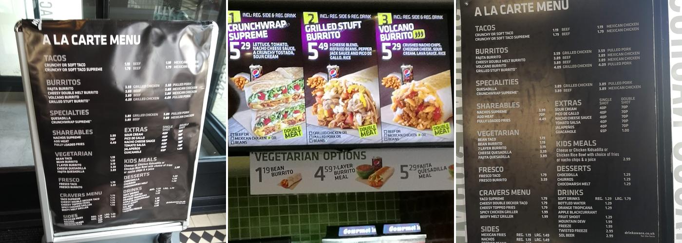 Taco Bell Menu