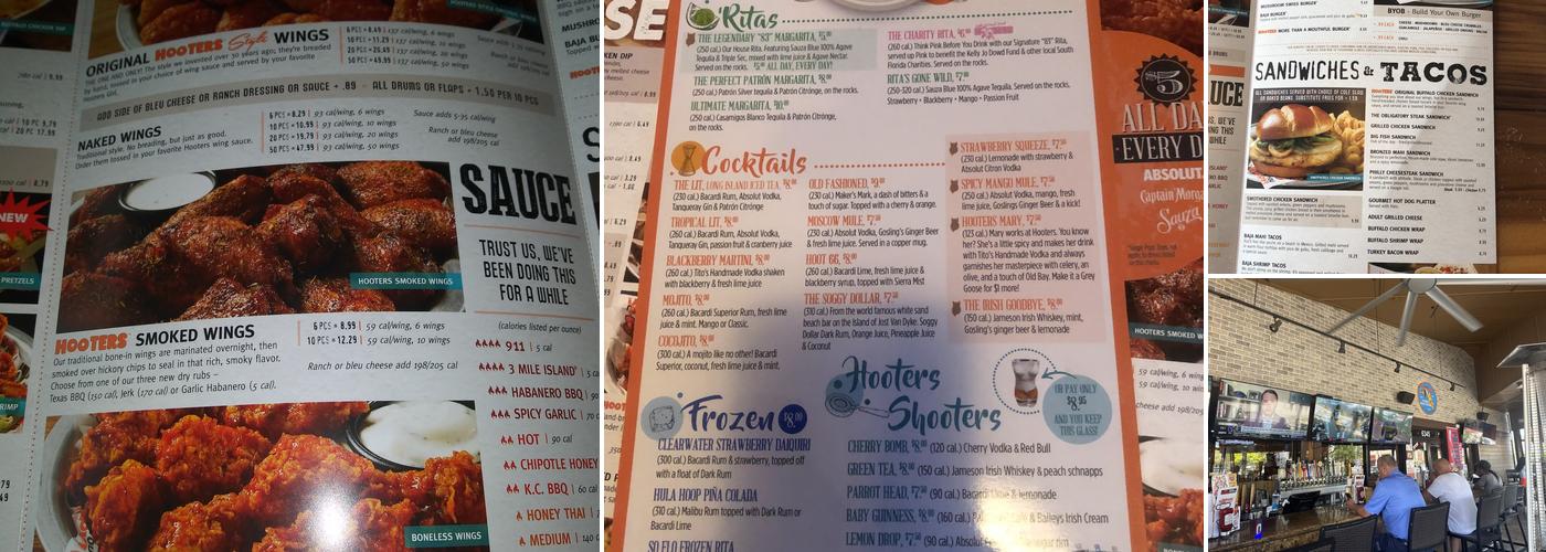 Hooters Menu