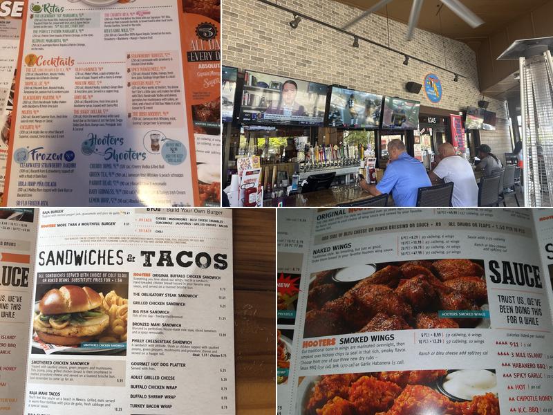 Hooters Menu