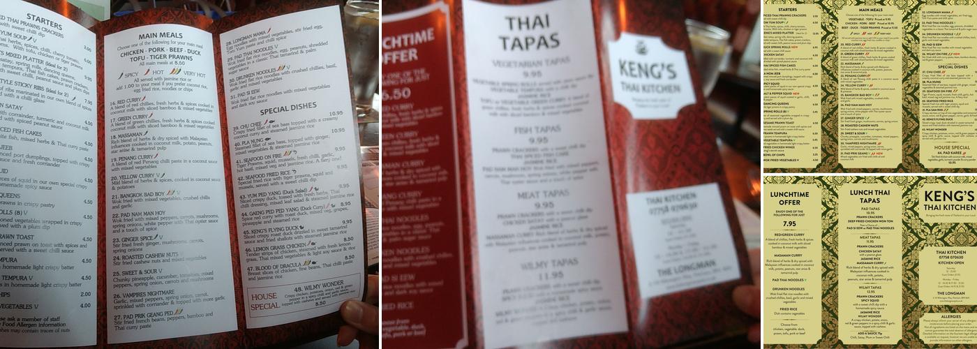 The Long Man Of Wilmington Menu