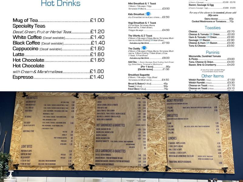 Woodingdean Java Community Cafe Menu