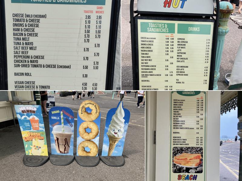 The Beach Hut Cafe Menu