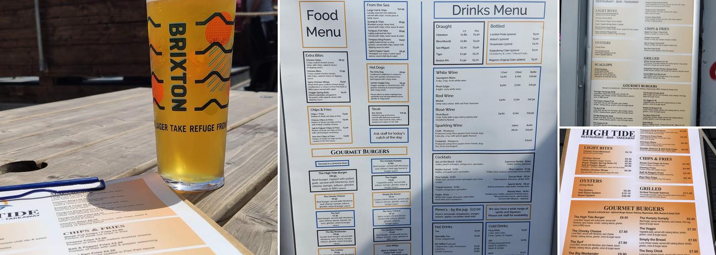 The High Tide Menu
