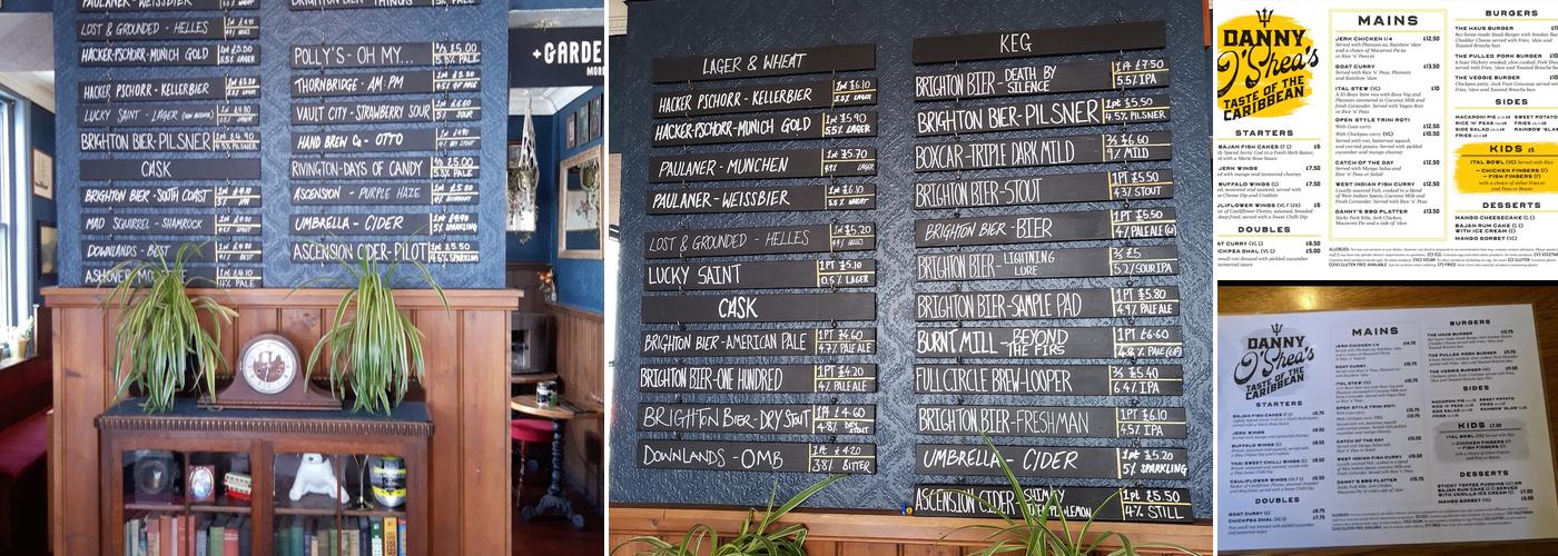 Haus On The Hill Menu