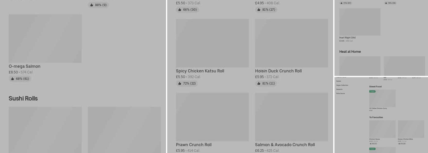 YO! Salisbury Extra Tesco Kiosk Menu