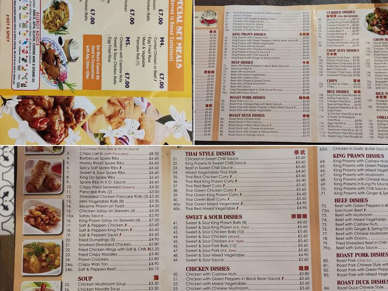 Chinatown Takeaway Menu