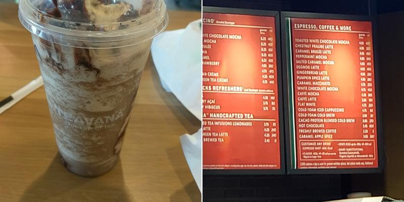 Starbucks Menu