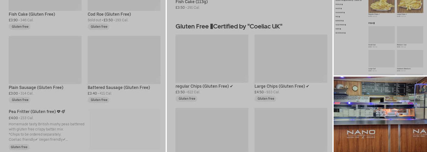 NANO. (FISH AND CHIPS) Gluten-free. Brighton Menu