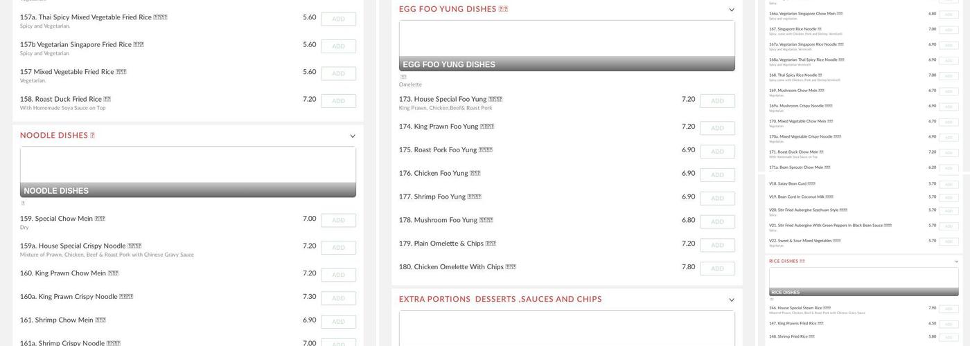 Oriental Kitchen Menu