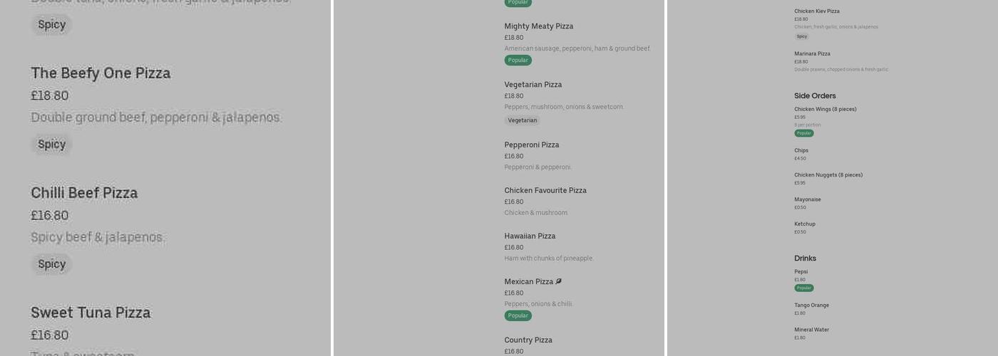 Pizza King - Brighton Menu