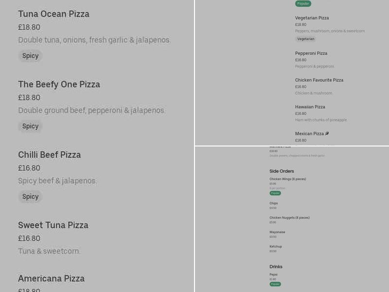 Pizza King - Brighton Menu