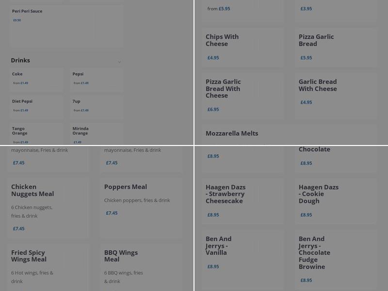 Frandzo peri peri & pizza Menu