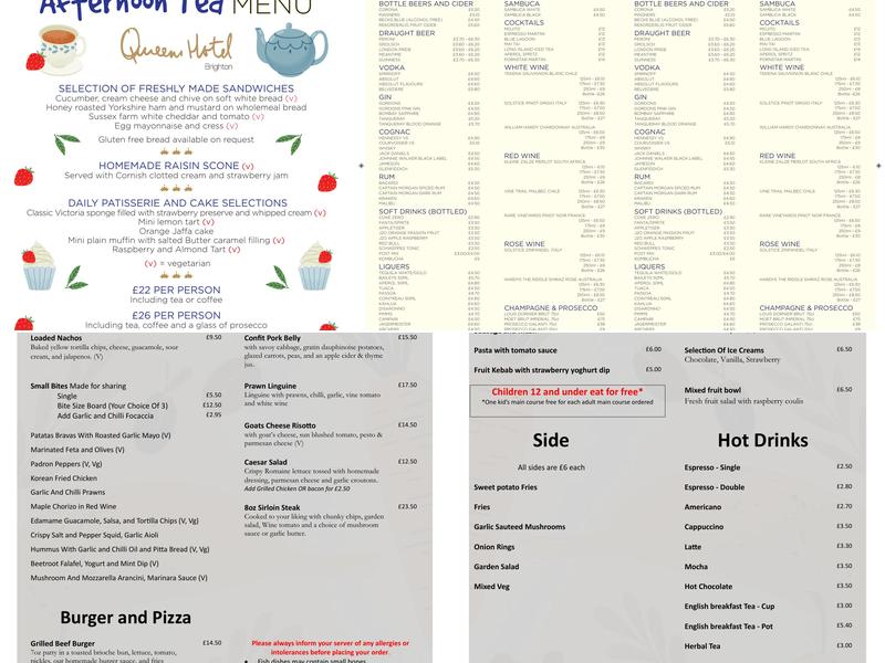 No. 1 Bar & Bistro Menu