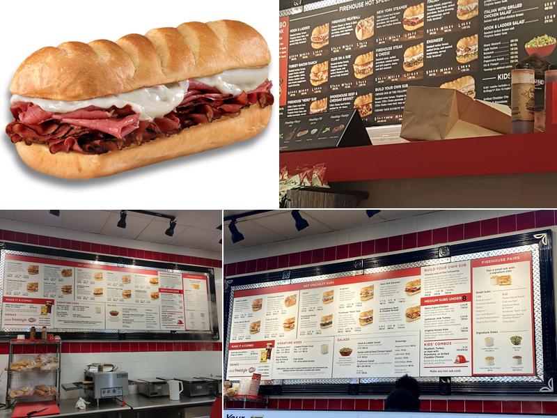 Firehouse Subs Sunrise Blvd. Menu