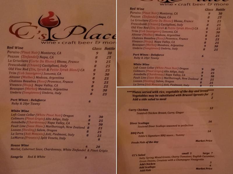 CC's place Menu