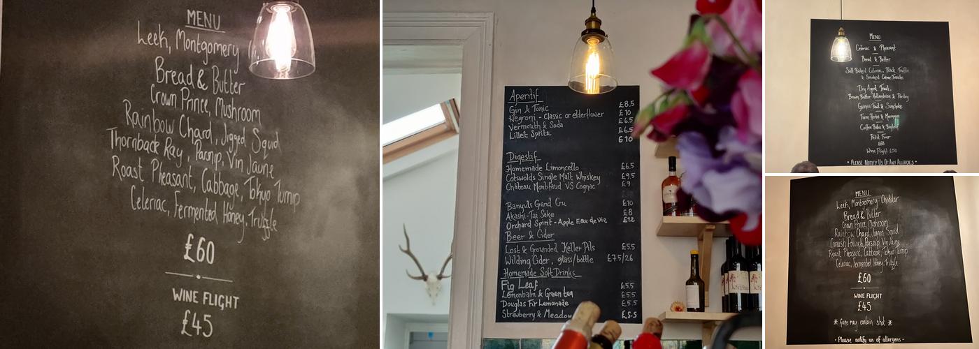 Wilson's Restaurant Menu