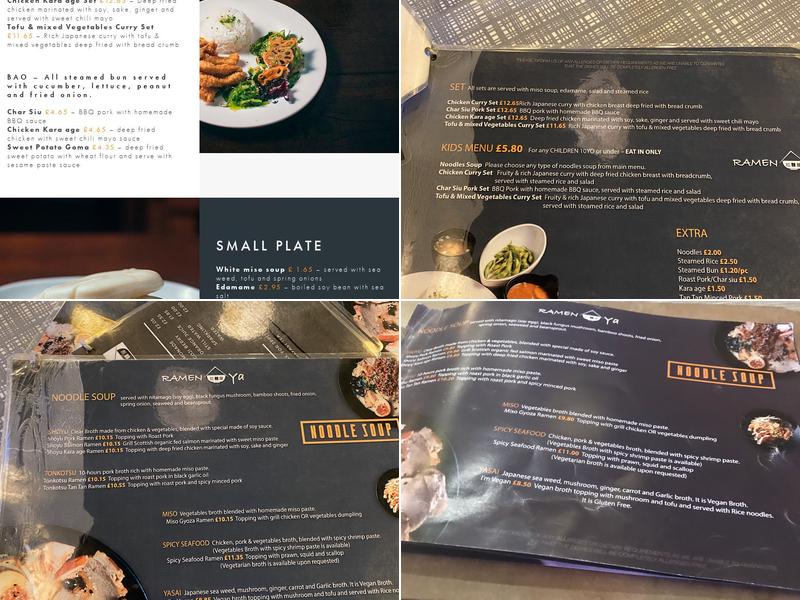 Ramen Ya Menu