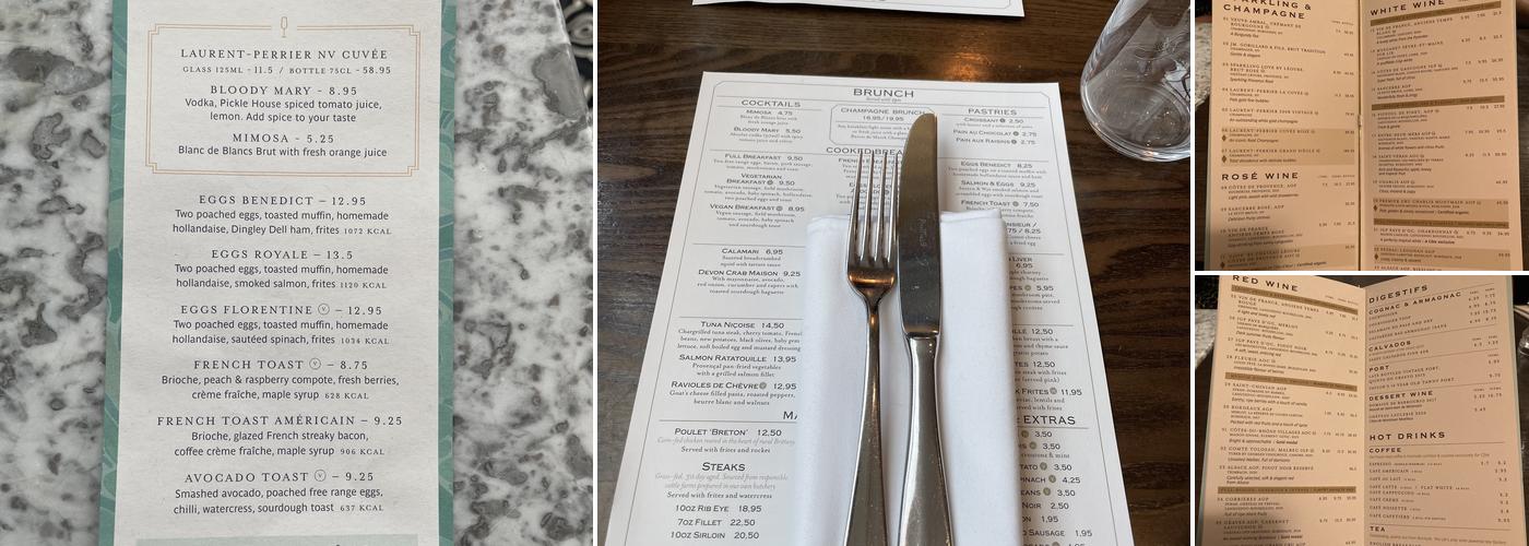 Côte Quakers Friars Menu