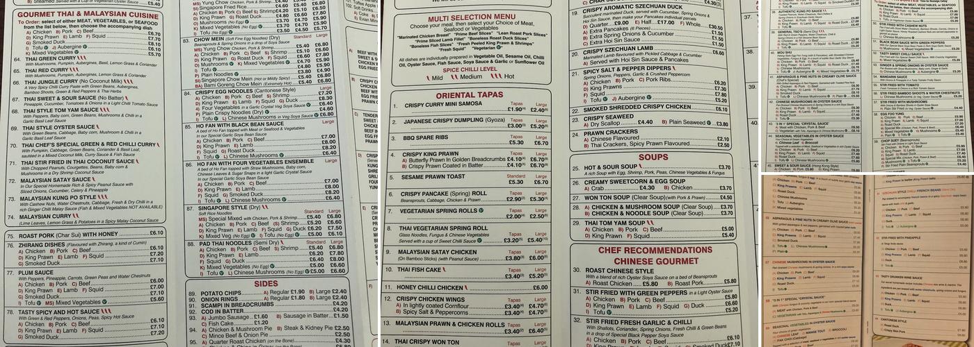 Wilton Fish bar Menu