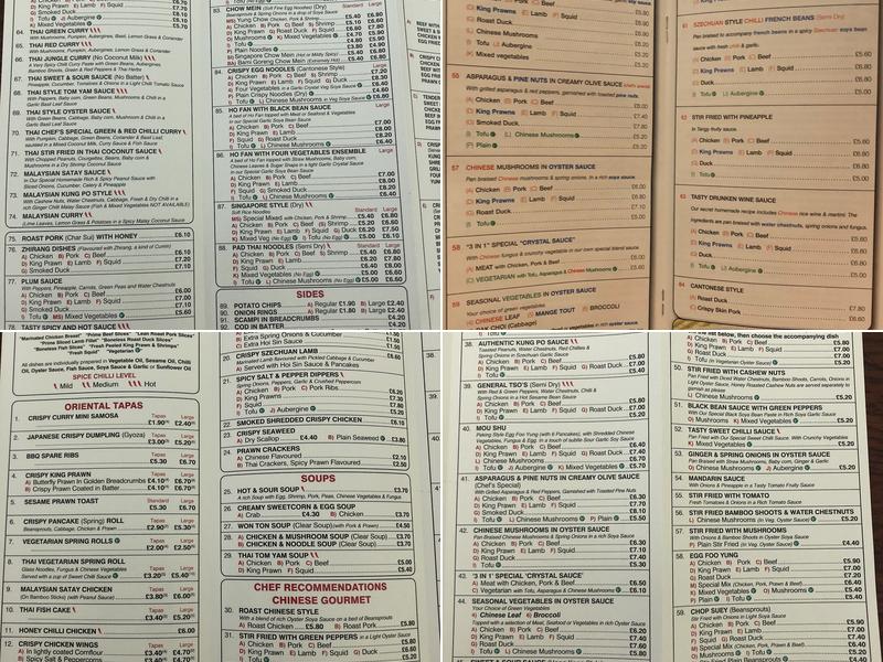 Wilton Fish bar Menu