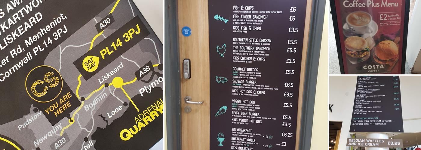 Cornwall Services Menu