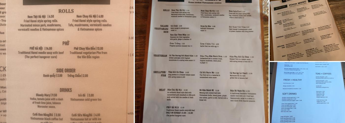 The Saigon Kitchen Menu