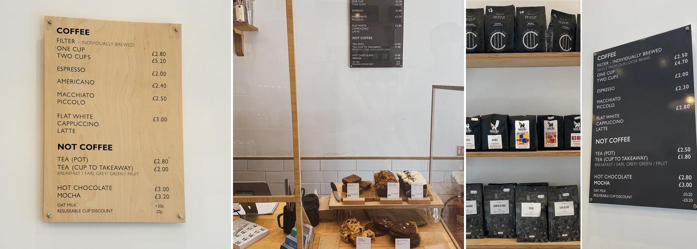 Coffee + Beer Menu