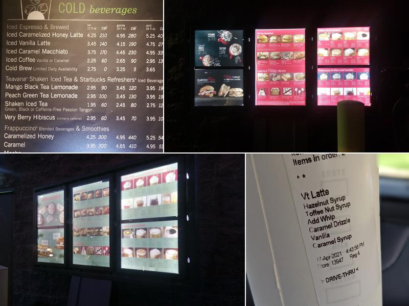 Starbucks Coffee Company Menu