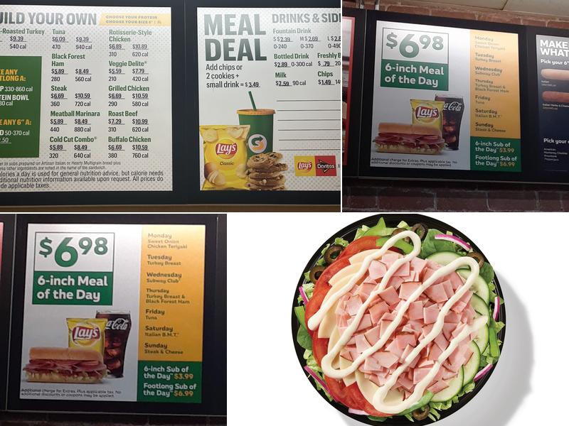 Subway Menu