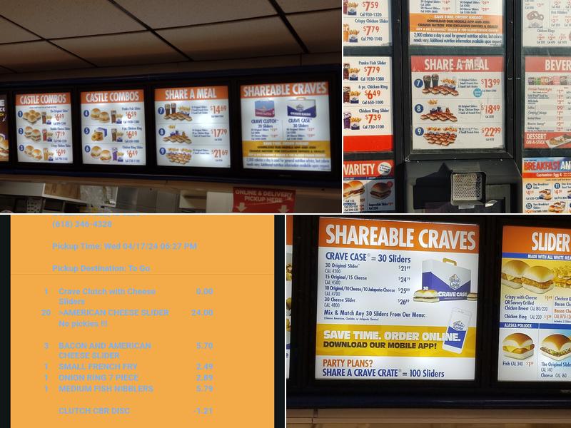 White Castle Menu