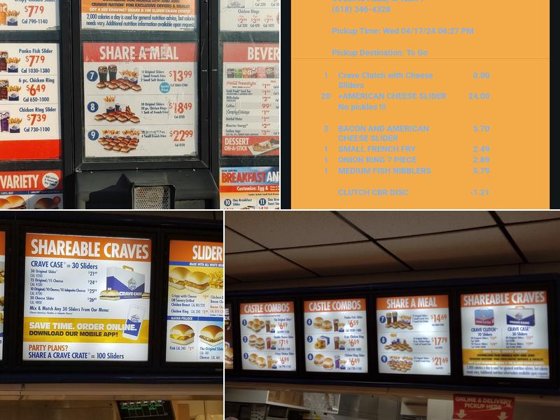 White Castle Menu
