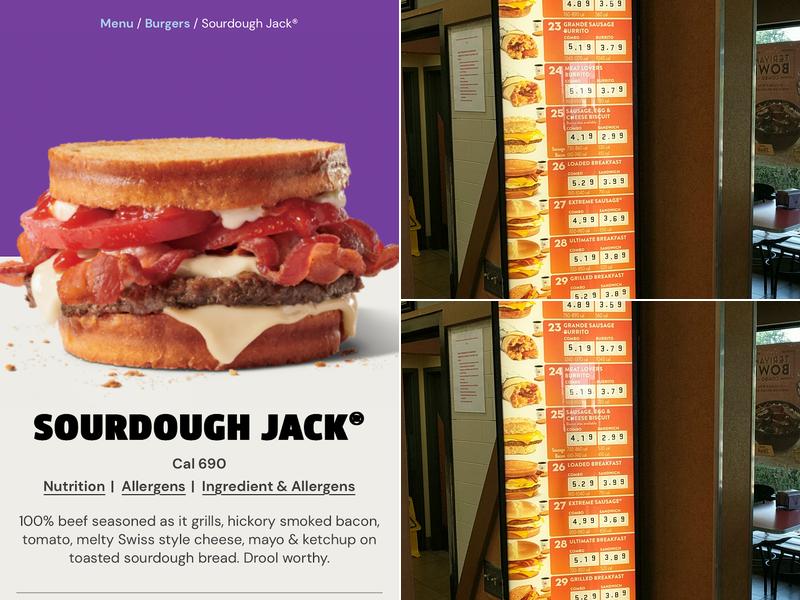 Jack In The Box Menu