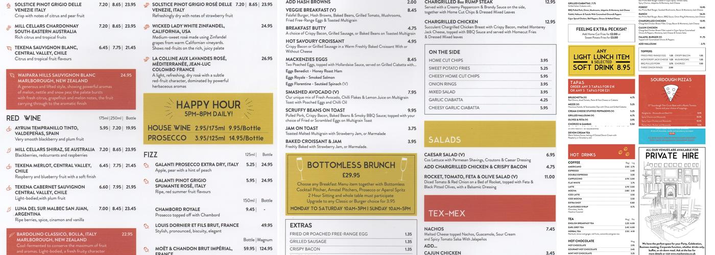 Mackenzies Bar & Kitchen Menu