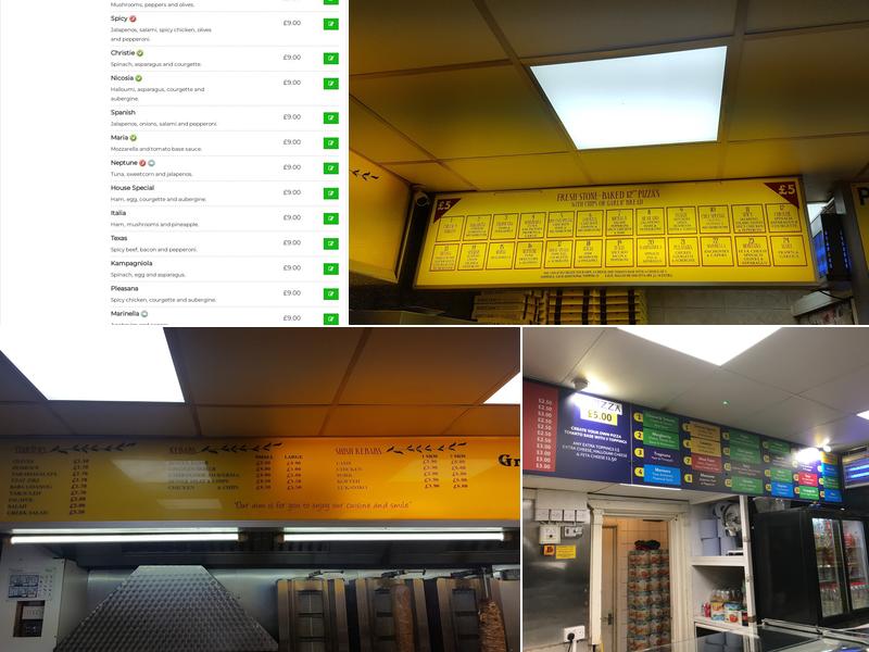 Grecian Kebab House Menu