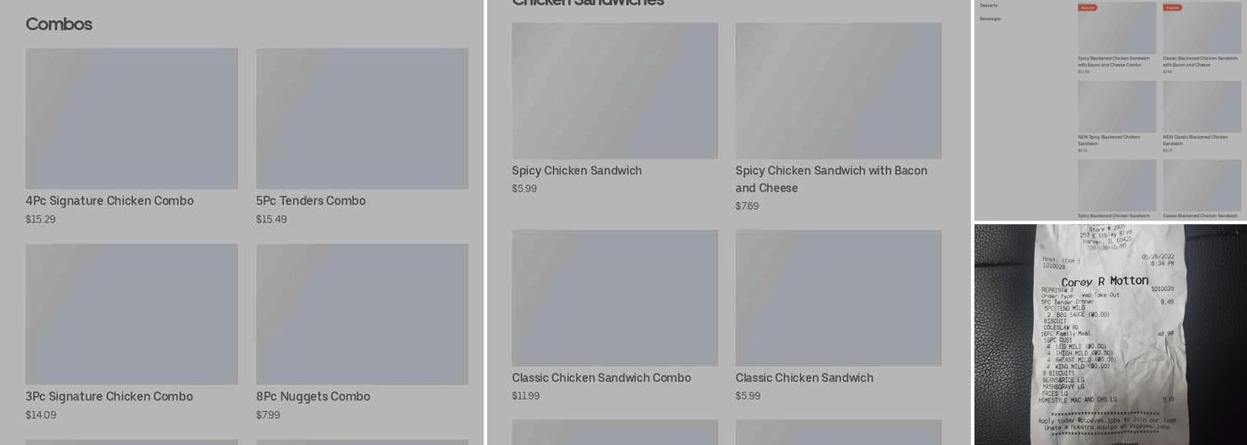 Popeyes Louisiana Kitchen Menu