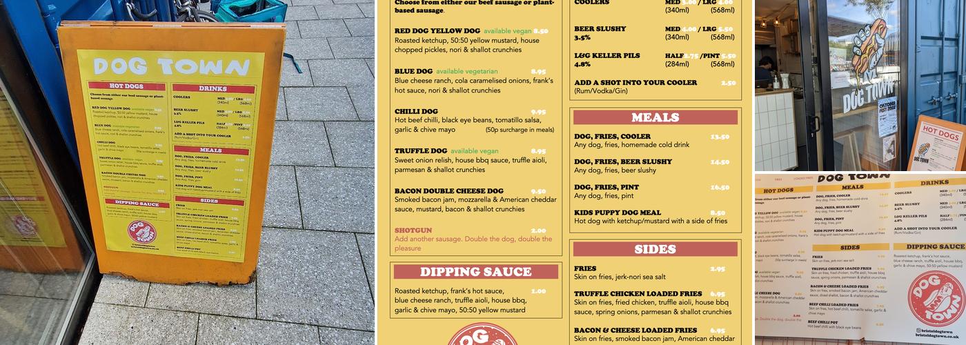Dog Town Menu
