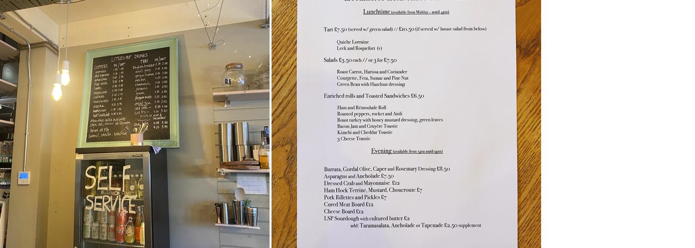 Littleshop & Pantry Menu