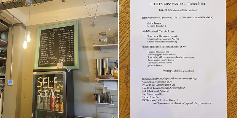 Littleshop & Pantry Menu
