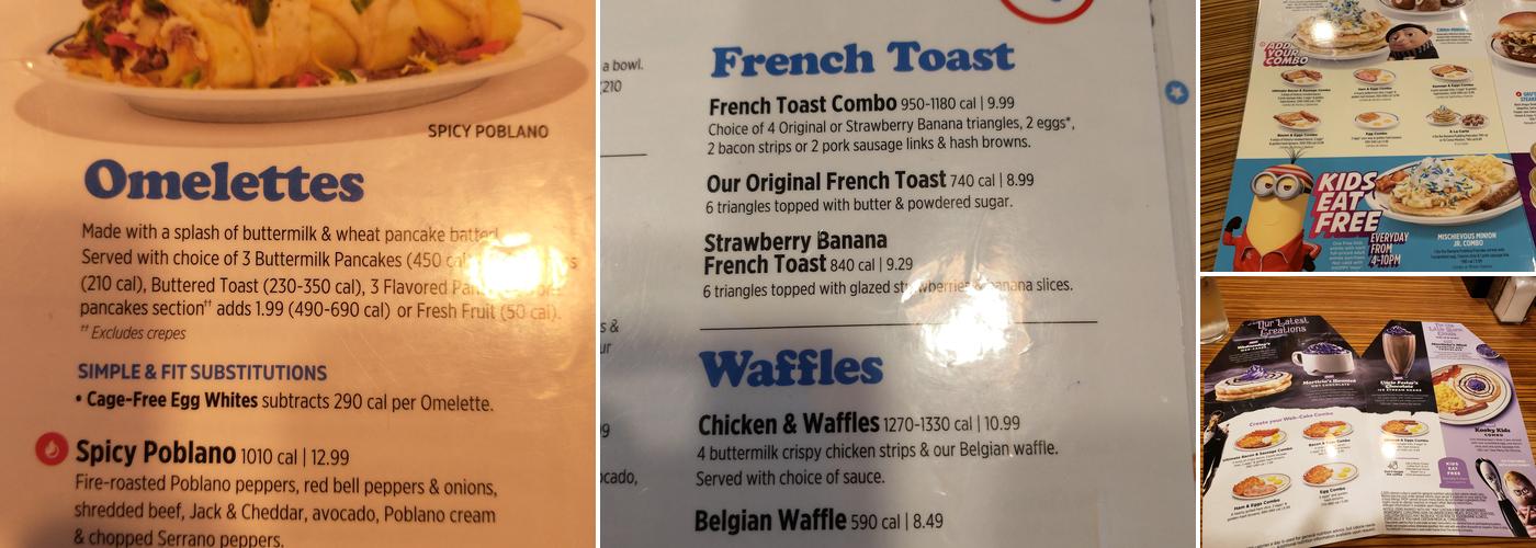 IHOP Menu