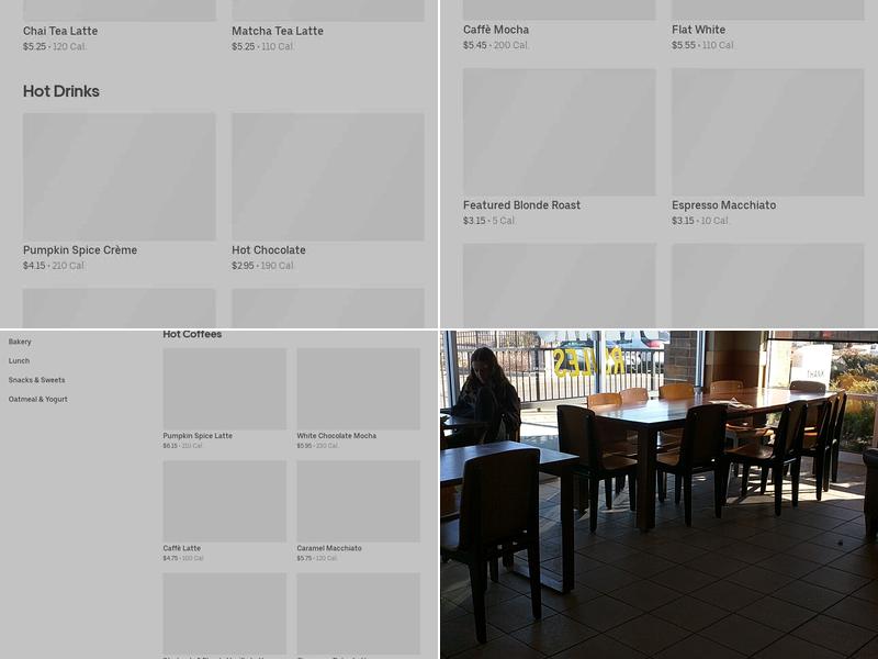 Starbucks Coffee Company Menu