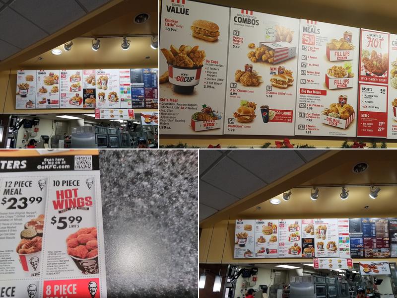 KFC Menu