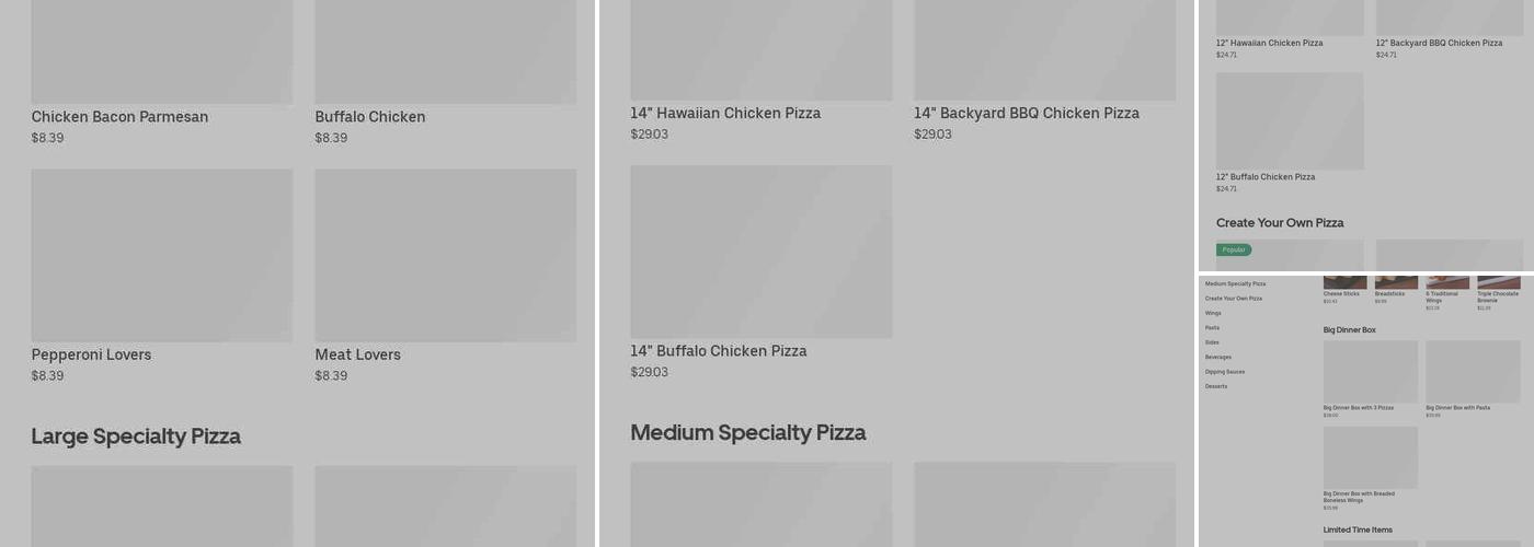 Pizza Hut Menu