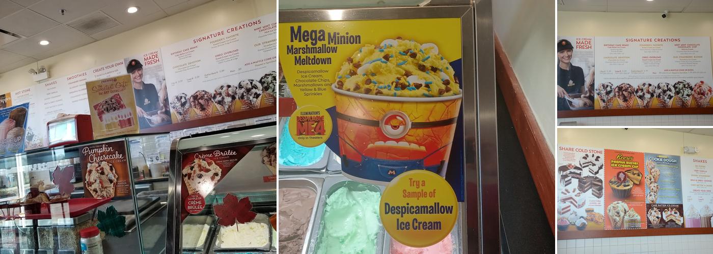 Cold Stone Creamery Menu