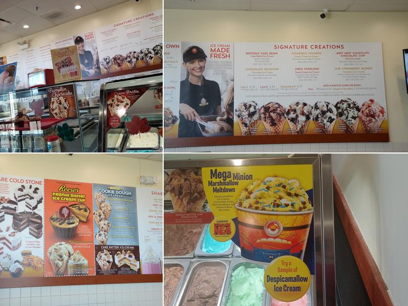 Cold Stone Creamery Menu